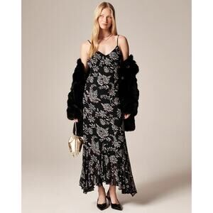 $298 New JCrew Flounce Hem Slip Dress - 4